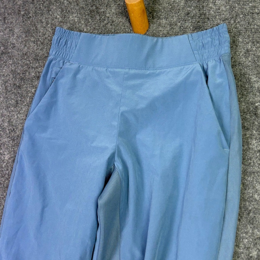 Athleta Joggers Womens 0P Blue Ribbed Side Panel Hiking Travel Pants